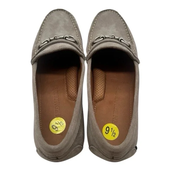 Allen Edmonds Sebastian BIT Driving Loafers Mens 9.5 D Grey Suede‎ Slip On Shoes